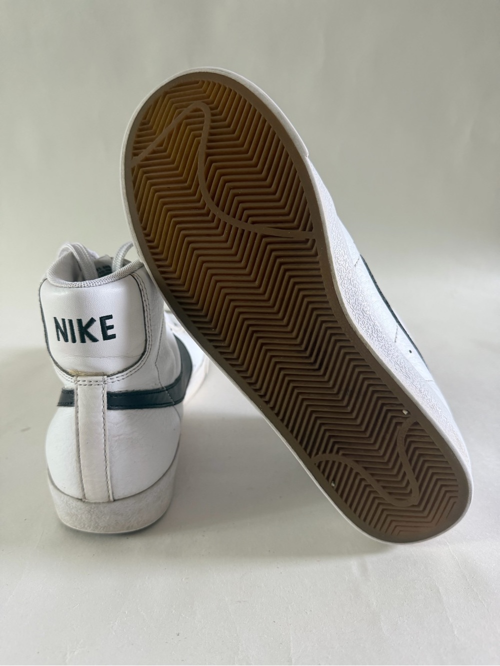 Nike White and Black High-Top Sneakers - Picture 4 of 6